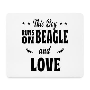 Ce design beagle pour garçon - Tapis de souris (format paysage) - blanc - Devant