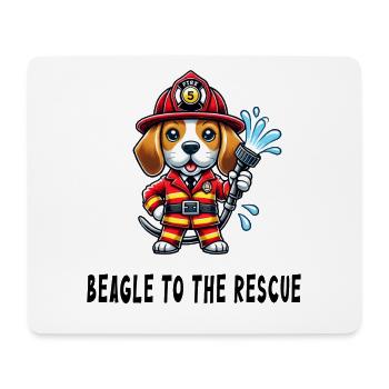Beagle zur Rettung - Mousepad (Querformat) - Weiß - Vorne
