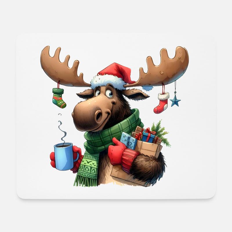 Reindeer Winter Joy - Mouse Pad (horizontal) - white