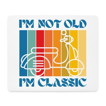 I'm Not Old, I'm Classic – Vintage Scooter - Mouse Pad (horizontal) - white - Front