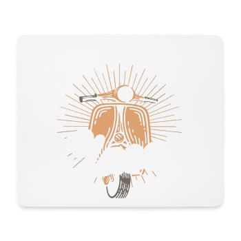 Keepin’ It Classic – Retro Motorroller - Mousepad (Querformat) - Weiß - Vorne