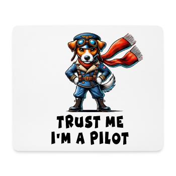 Jack Russell Terrier Pilot - Mousepad (Querformat) - Weiß - Vorne