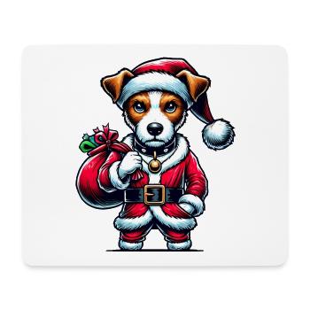Jack Russell Terrier Santa Claus - Mouse Pad (horizontal) - white - Front