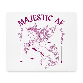 Majestic AF – Design de licorne mystique - Tapis de souris (format paysage) - blanc - Devant