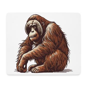 Orang Utan - Mousepad (Querformat) - Weiß - Vorne