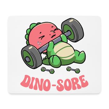 Dino Sore Gym Fitness Haltérophilie Gym d’entraînement - Tapis de souris (format paysage) - blanc - Devant