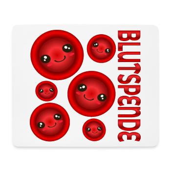 BLUTSPENDE BLUT SPENDEN - Mousepad (Querformat) - Weiß - Vorne