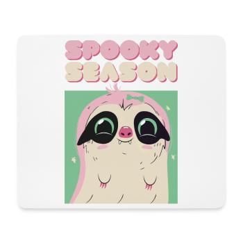 Spooky Season – Süßes Vampir-Faultier - Mousepad (Querformat) - Weiß - Vorne