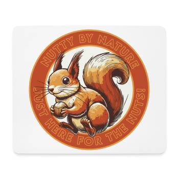 Just Here for the Nuts! - Mousepad (Querformat) - Weiß - Vorne