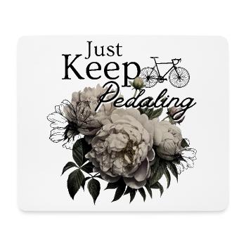Pedaling – Floral Elegance - Mouse Pad (horizontal) - white - Front