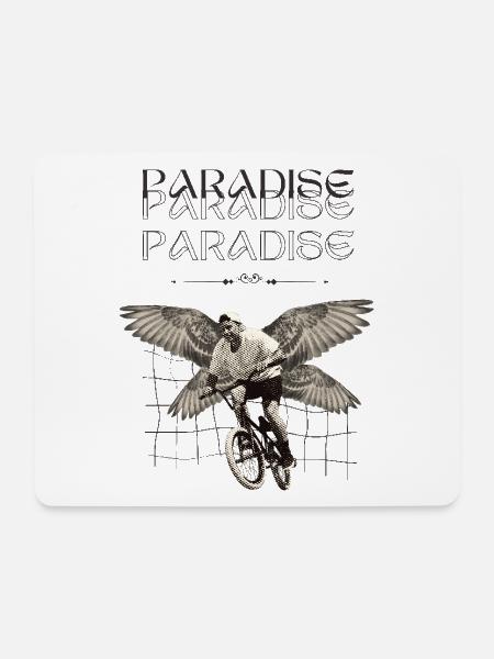BMX Rider – Wings of Freedom - Mousepad (Querformat) - Weiß