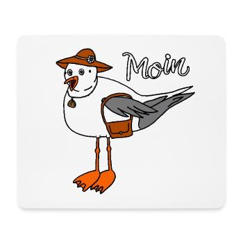 Seagull with Handbag Moin Baltic Sea North Sea Holiday - Mouse Pad (horizontal) - white - Front
