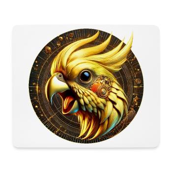 Steampunk-Bird (01) - Mousepad (Querformat) - Weiß - Vorne