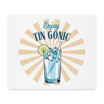 Enjoy Tin Gonic - Mousepad (Querformat) - Weiß - Vorne