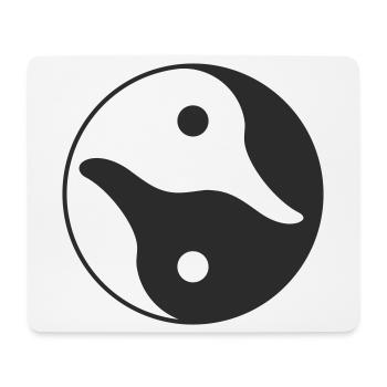 Canard Yin Yang - Tapis de souris (format paysage) - blanc - Devant