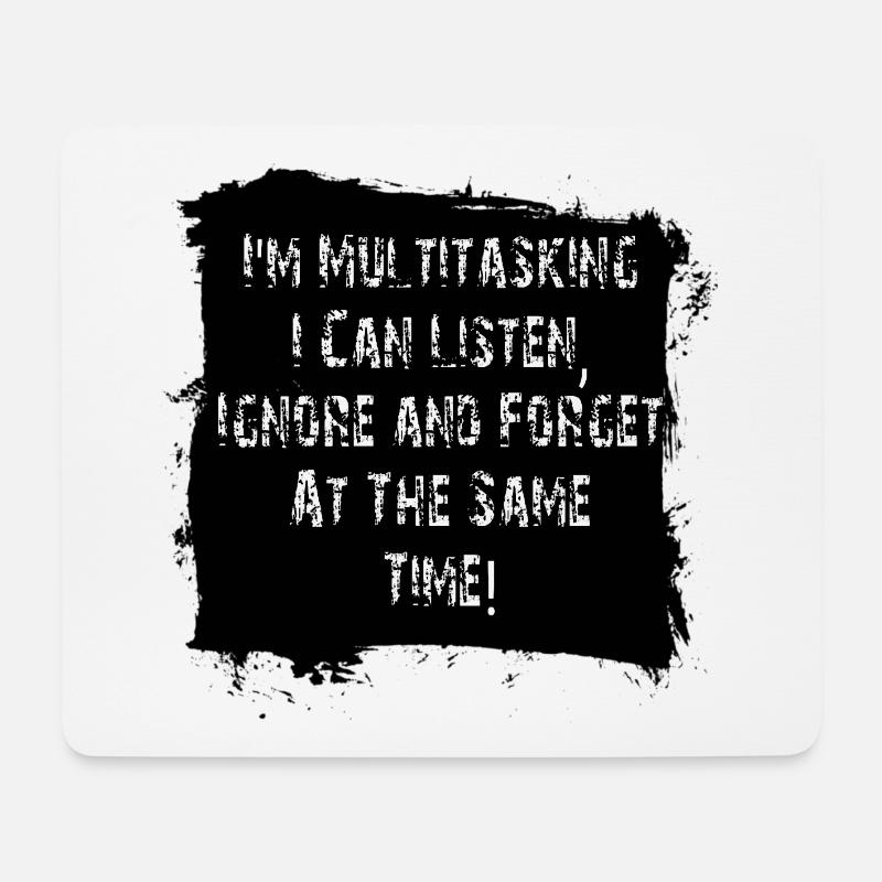 ADHD - Mouse Pad (horizontal) - white