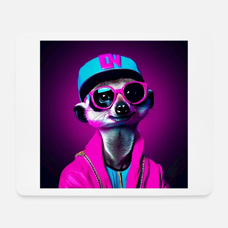 Erdmännchen, Erdmännchen Humor, lustiges Erdmännchen - Mousepad (Querformat) - Weiß