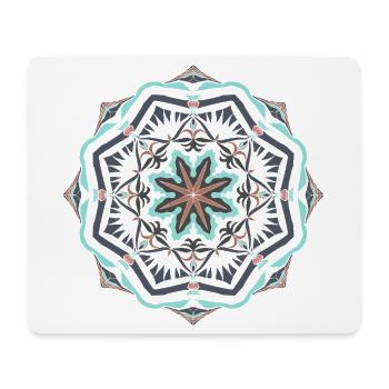 Mandala étoile de mer - Tapis de souris (format paysage) - blanc - Devant