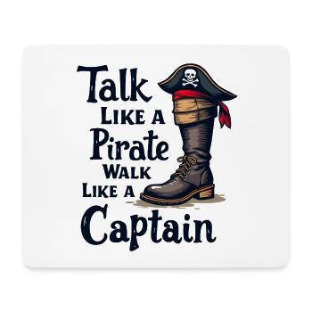 Parler comme un pirate, marcher comme un capitaine - Tapis de souris (format paysage) - blanc - Devant