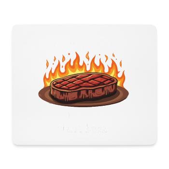 Chef-d’œuvre du gril en cours - Tapis de souris (format paysage) - blanc - Devant