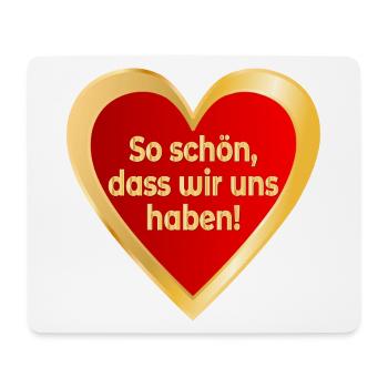 VALENTINSTAG SPRÜCHE BEZIEHUNG HERZ - Mousepad (Querformat) - Weiß - Vorne