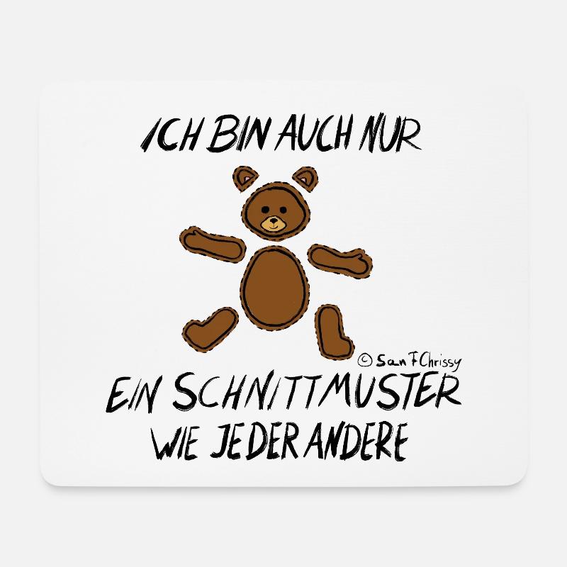 Muster Bärchen - Mousepad (Querformat) - Weiß