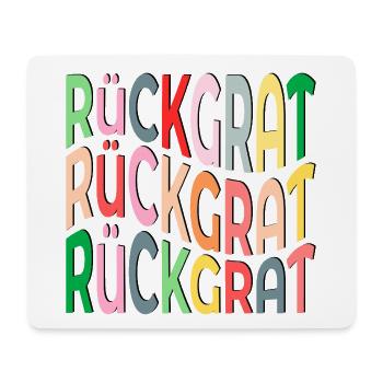 RÜCKGRAT DEMOKRATIE - Mousepad (Querformat) - Weiß - Vorne