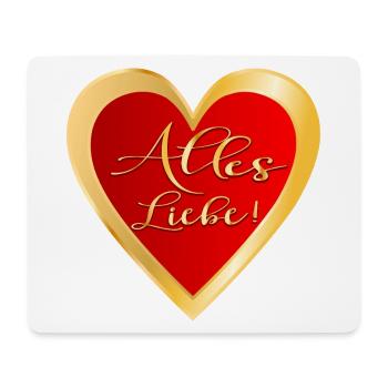 VALENTINSTAG HERZ - ALLES LIEBE WÜNSCHEN - Mousepad (Querformat) - Weiß - Vorne
