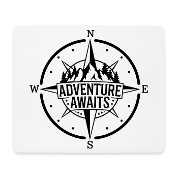 Montagnes - L’aventure vous attend - Tapis de souris (format paysage) - blanc - Devant
