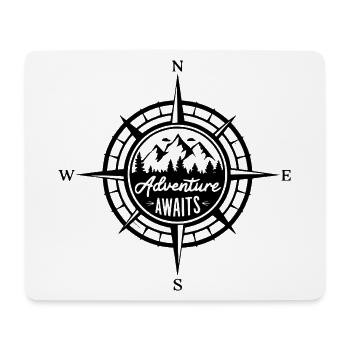 Montagnes - L’aventure vous attend - Tapis de souris (format paysage) - blanc - Devant