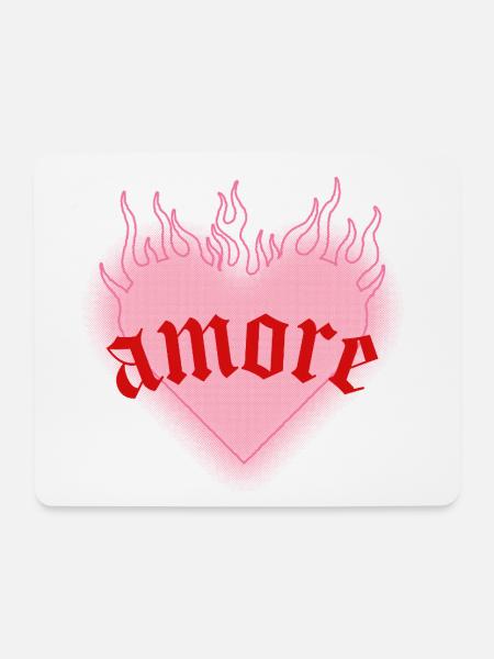 Brennende Liebe - Mousepad (Querformat) - Weiß