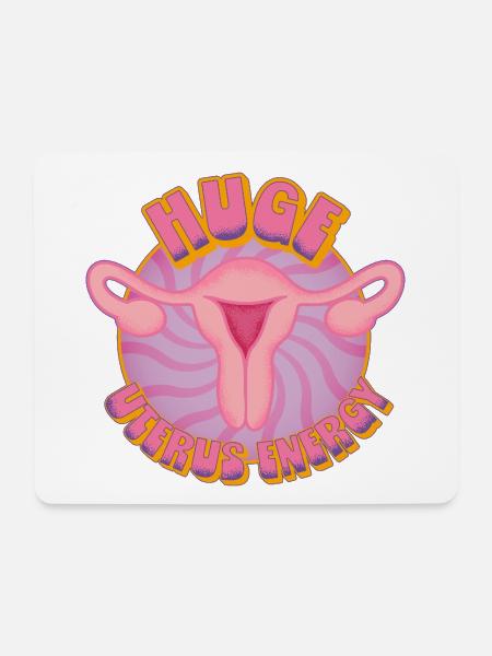 Huge Uterus Energy – Power & Empowerment - Mousepad (Querformat) - Weiß