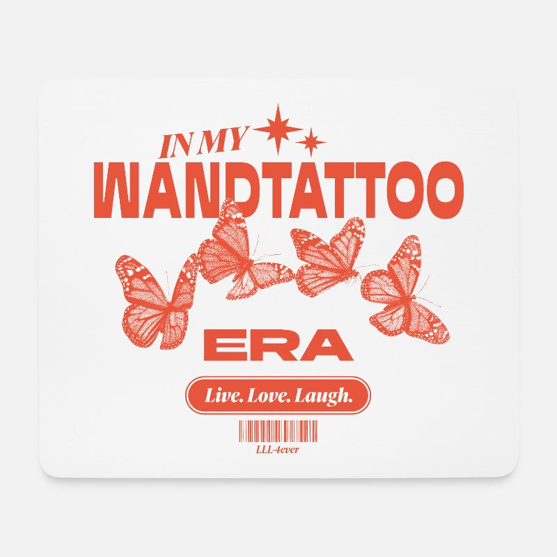 In My Wandtattoo Era – Ironischer Deko-Look - Mousepad (Querformat) - Weiß