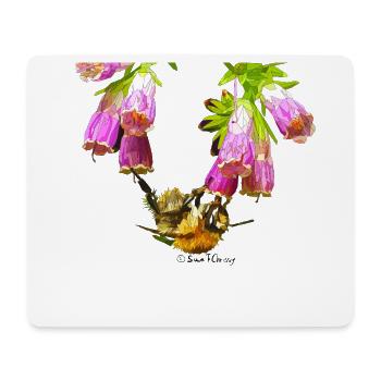 Bee mosaic with realistic effect - Mouse Pad (horizontal) - white - Front