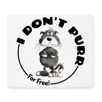 Grumpy I Don't Purr Cat Saying Cats - Mouse Pad (horizontal) - white - Front