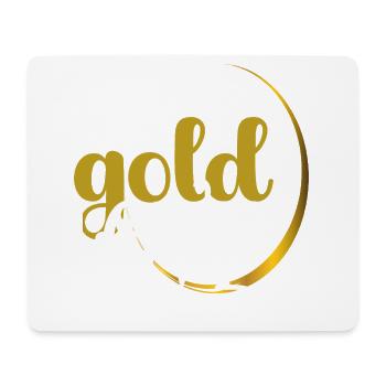 Elegant Gold and White Love Heart Design - Mouse Pad (horizontal) - white - Front