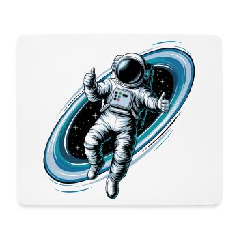 Cool astronaut in space with thumbs up - Mouse Pad (horizontal) - white - Front