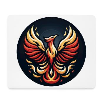 Phönix Feuerflügel Logo - Mousepad (Querformat) - Weiß - Vorne