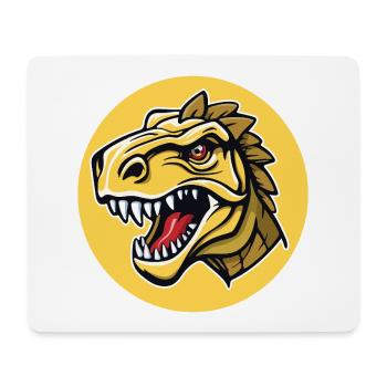 La tête d’un dinosaure à l’allure dangereuse - Tapis de souris (format paysage) - blanc - Devant