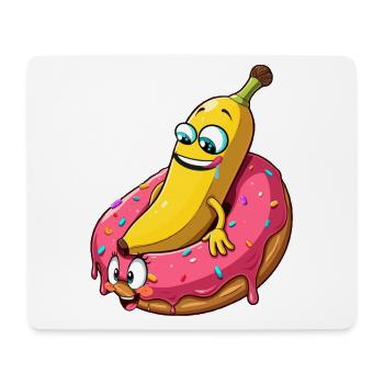 Banane Donut Relation Amour Faire Cadeau - Tapis de souris (format paysage) - blanc - Devant