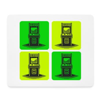 Retro Gaming Automaten 80er - Mousepad (Querformat) - Weiß - Vorne