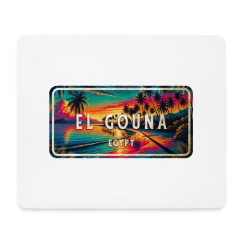 El Gouna Egypt Vintage Sign Design - Mouse Pad (horizontal) - white - Front