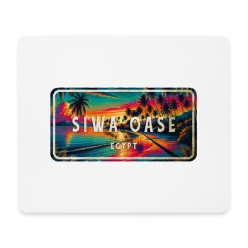 Siwa Oase Ägypten Vintage Schild Design - Mousepad (Querformat) - Weiß - Vorne