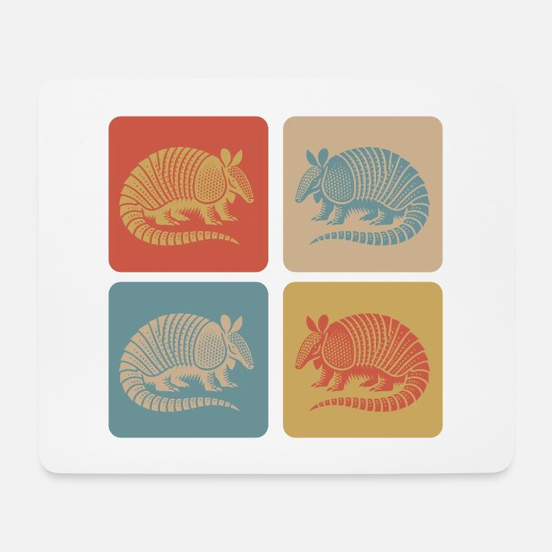 Vintage Armadillo Armadillo Pop Art - Mouse Pad (horizontal) - white