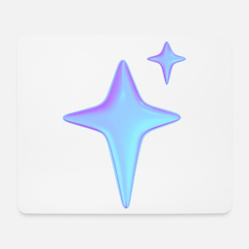Holographic Sparkle Aesthetic - Mousepad (Querformat) - Weiß
