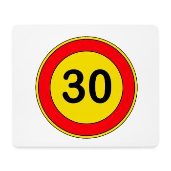 30.Geburtstag , 30 Jahre , Verkehrsschild Gelb - Mousepad (Querformat) - Weiß - Vorne
