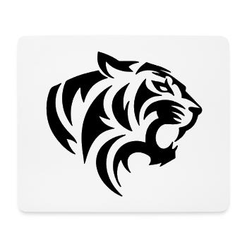 Tigre Tribal Tattoo - Tapis de souris (format paysage) - blanc - Devant