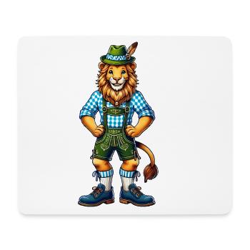 Lion bavarois - Tapis de souris (format paysage) - blanc - Devant