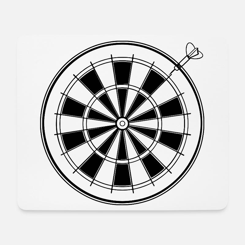 Dart Zeichnung - Mousepad (Querformat) - Weiß