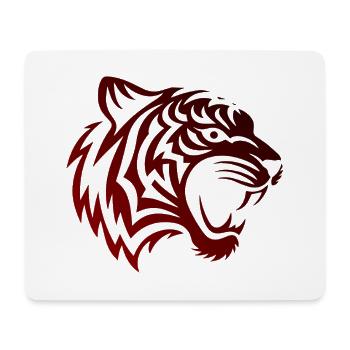 TribalTigerBlackred - Mousepad (Querformat) - Weiß - Vorne